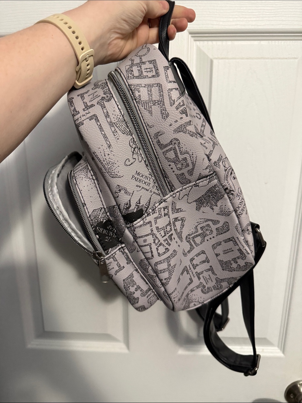 Loungefly Harry Potter Gray Marauder Map Mini Backpack - Picture 4 of 6